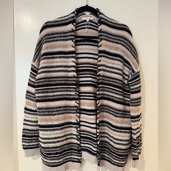 Maje Sweaters - Maje Black and White Knit Cardigan